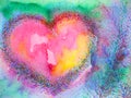 Spiritual heart mind power mental floral watercolor painting illustration design