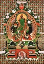 Spiritual hermetic illustration of the tibetan green tara