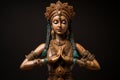 Spiritual Hinduistic female statue. Generate Ai