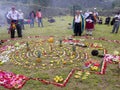 Spiritual indigenous ceremony Chacana, Ecuador