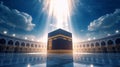 Spiritual Kaaba Sharif with Celestial Light â 8K Islamic Illustration. Royalty Free Stock Photo