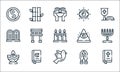 Spiritual line icons. linear set. quality vector line set such as bible, dove, candles, praying, quran, commandment, god, eye,