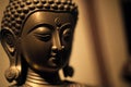 Spiritual meditating Buddha statue. Buddhist religion main spirituality figure. Zen and enlightenment idea. Made with Generative