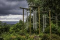 Spiritual meditation chime or outdoor steel chimes Royalty Free Stock Photo