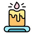 Spiritual practice icon vector flat