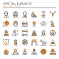 Spiritual Elements , Thin Line and Pixel Perfect Icons Royalty Free Stock Photo