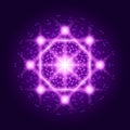 Spiritual sacred geometry. Vector abstract shine sign