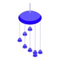 Spiritual wind chime icon isometric vector. Hanging melody tinkling ensemble Royalty Free Stock Photo