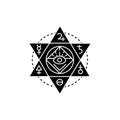 Spiritualism line icon. Isolated vector element.