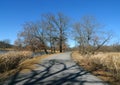 Spiro, Oklahoma, Walking trail and lake Royalty Free Stock Photo