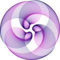 Spirograph abstract element on a white background