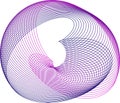 Spirograph abstract element on a white background
