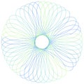 Spirograph element. Abstract shapes useful for certificate, diploma, official document, formal paper