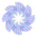 Spirograph icon, Vector neon holographic shape. Glitch effect whirl shape, Isolated icon on white background. Geometric