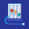 Spirometer medical equipment. The device determines the volume of the lungs. Vector flat icon Royalty Free Stock Photo