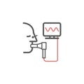 Spirometry line Icon. Vector signs for web graphics.