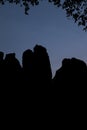 Spirtual peaks(Lingfeng) at night