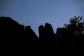 Spirtual peaks(Lingfeng) at night