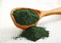 Spirulina algae powder Royalty Free Stock Photo