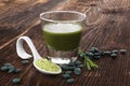 Spirulina, chlorella, barley and wheatgrass.