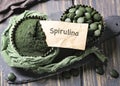 Spirulina tablets and powder