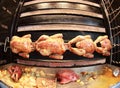 Spit roast chicken Royalty Free Stock Photo