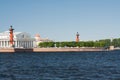 Spit of Vasilevsky Island and River Neva, Saint Petersburg, Russia.