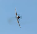 Spitfire in flight. WW2 Aircraft  flight  airplane fighter plane Royalty Free Stock Photo