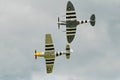 Spitfire and Mustang formation Royalty Free Stock Photo
