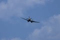Spitfire plane in flight on sunny day Royalty Free Stock Photo