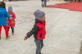 Spiti, Himachal Pradesh, India - March 24, 2019 : Photo of himalayan kids in spiti