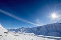 Spiti Valley in Winter, Snow covered mountains, Kee Monastery, Frozen Spiti River, Spiti Valley wide angle shot Royalty Free Stock Photo