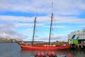 Spitsbergen/Ny-Ãâ¦lesund: Summer Tourist Ships Royalty Free Stock Photo