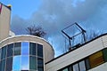 Spittelau waste incineration and district heating plant by Hundertwasse in the evening Royalty Free Stock Photo