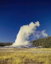 Old Faithful Geyser, erupting, Yellowstone National Park Royalty Free Stock Photo