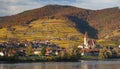 Spitz on Danube in the romantic sunset, Austria Royalty Free Stock Photo