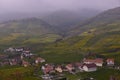 High angle view of village