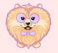 Spitz dog cute cartoon