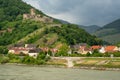 Landscape view of picturesque hilltop Hinterhaus Castle, also known as the Oberhaus. The