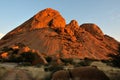 Spitzkoppe in Namibia at sunset Royalty Free Stock Photo