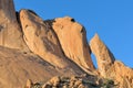 Spitzkoppe in Namibia at sunset Royalty Free Stock Photo