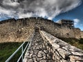 SpiÃÂ¡ Castle is a castle ruin that occupies the top of the travertine hill SpiÃÂ¡ Castle Hill.Slovakia Royalty Free Stock Photo