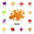splash of apple juice icon. Detailed set of color splash. Premium graphic design. One of the collection icons for websites, web Royalty Free Stock Photo