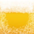 Splash beer. Background for craft lager. Oktoberfest foam. Hipst