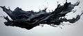 Splash of black liquid Black paint splashes isolated on white background Royalty Free Stock Photo