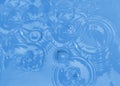 Splash of blue water with drops as background Royalty Free Stock Photo
