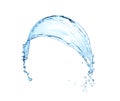 Splash of blue water isolated Royalty Free Stock Photo