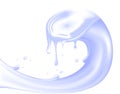 Splash of blue water on transparent background. Element for design Royalty Free Stock Photo