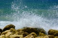 Splash of breaking waves Royalty Free Stock Photo