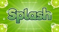 Splash editable text effect Template Royalty Free Stock Photo
